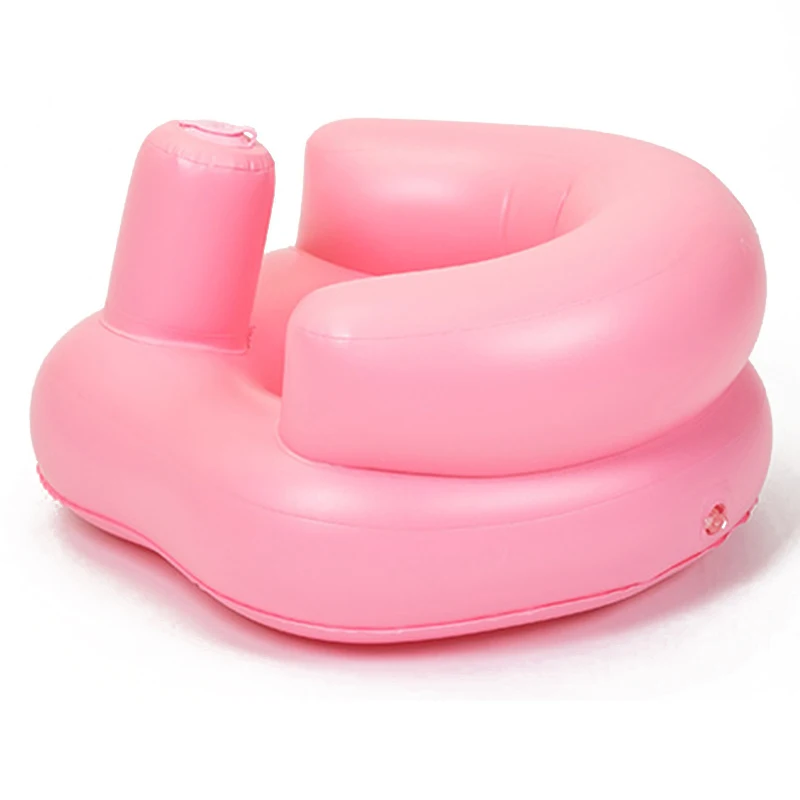 Infant Inflatable Chair Classic Soild Thickened Baby Seat Portable PVC Sofa Cushion Bath Stool Seat For Children