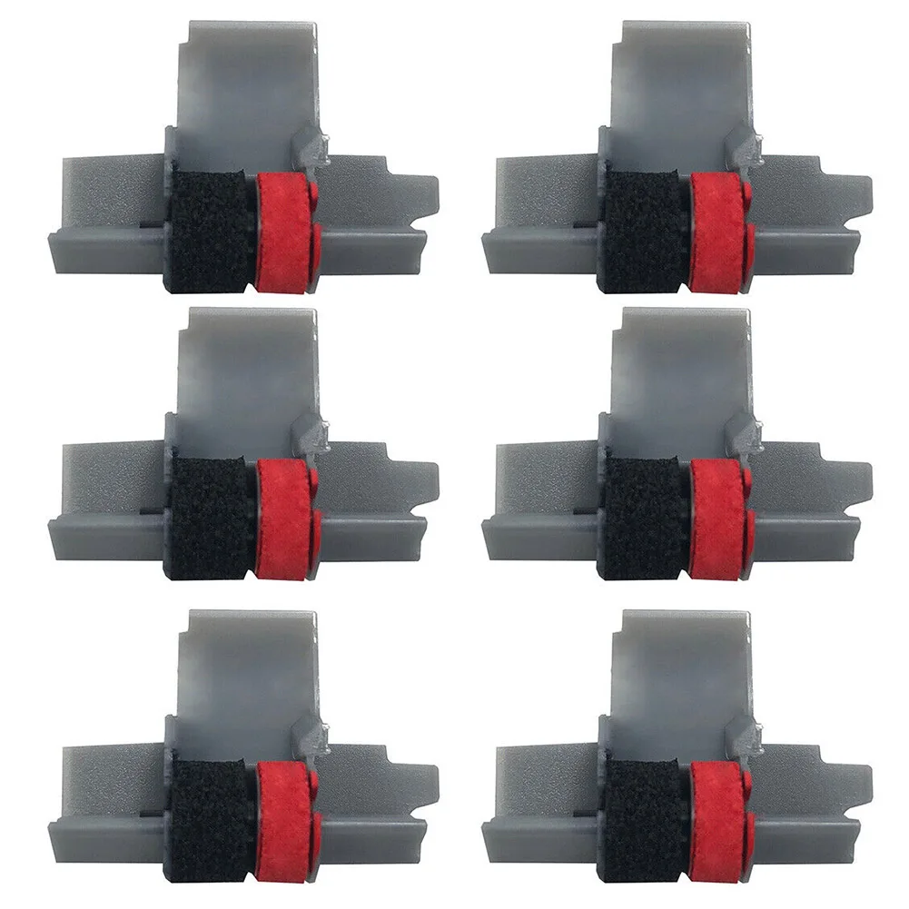 Reliable and Dependable  6 Pack IR40T Calculator Ink Rollers  Black and Red  Compatible with  Citizen  and More