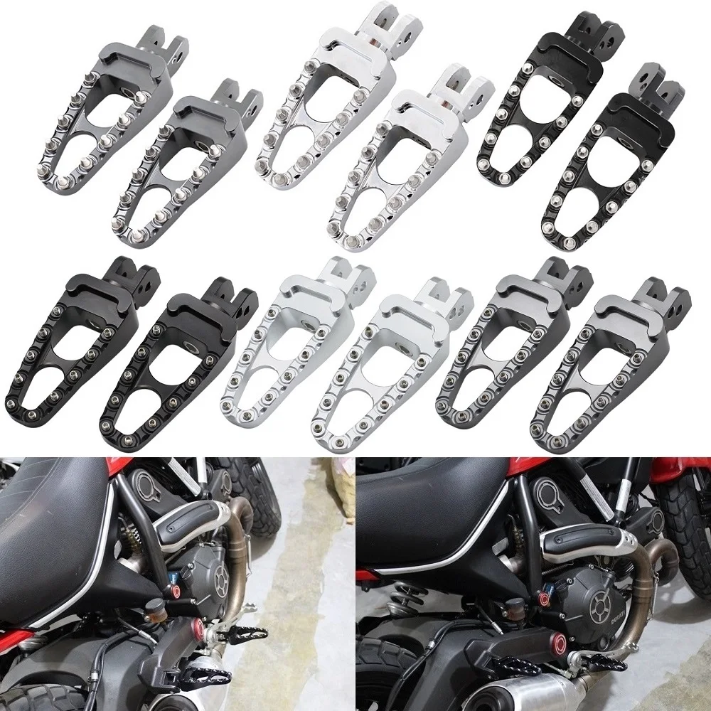 

Motorcycle Front Rear Rearset Footrests River Passenger Foot Rest Pegs Pedal For Ducati Scrambler 400 800 1100 2015-2020