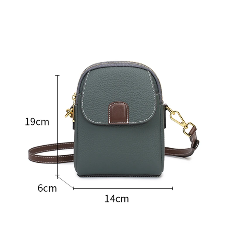 Genuine Leather Female Cell Phone Bag 2023 New Trend Summer Women\'s Shoulder Crossbody Bag Versatile Lightweight Small Packs