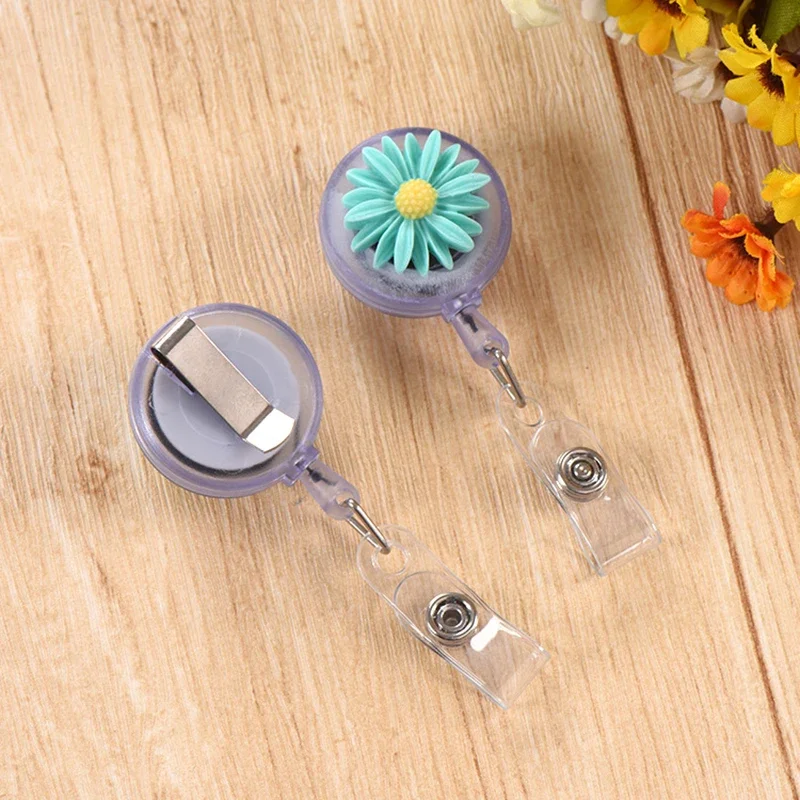 1pc Retractable Nurse Badge Reel Clip Students ID Card Badge Holder Accessories Cute Work Badge Reel School Supplies