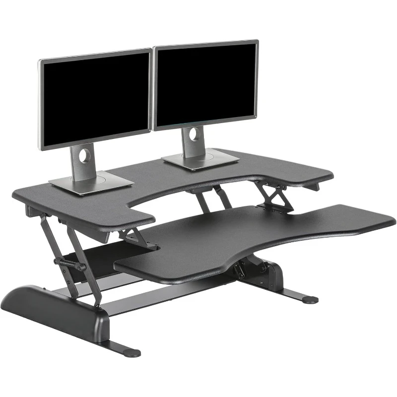 Adjustable Desk Converter with 11 Height Settings Laptop Sit Stand Desk Riser for Table Tops Home Office-Fully Assembled