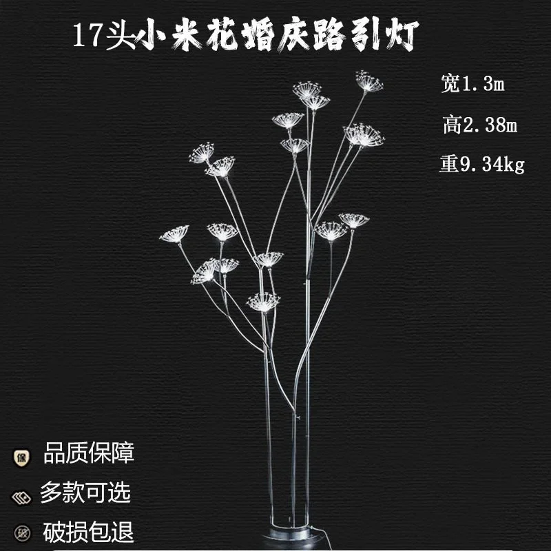 Wedding props street guide lights electroplated wrought iron wedding simple millet flower road guide stage layout decorative