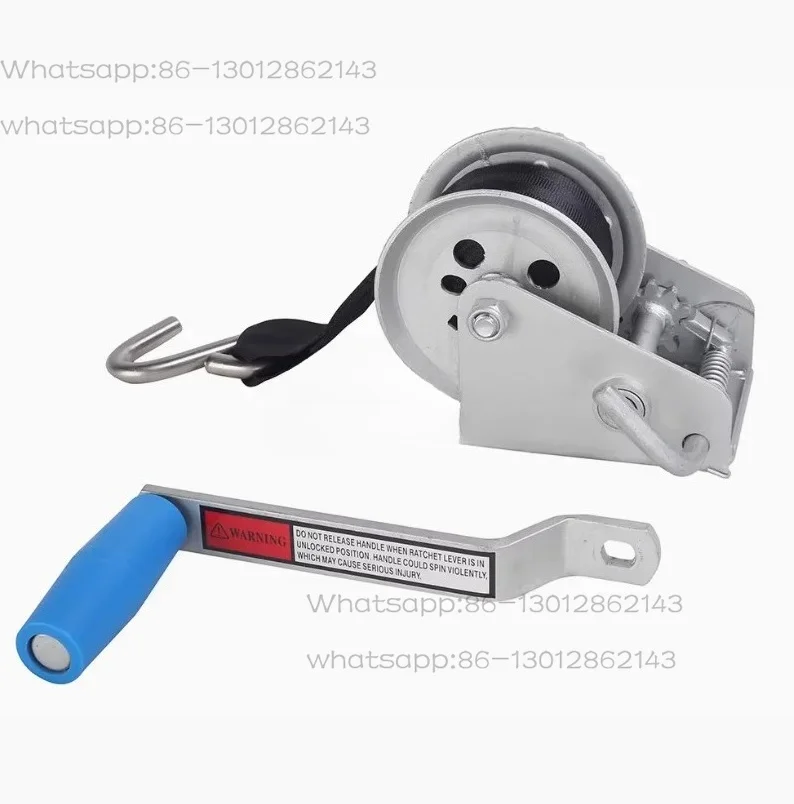 3-Speed Manual Trailer Winch: 2600kg Capacity Hand Crank for Tractor & Home Use