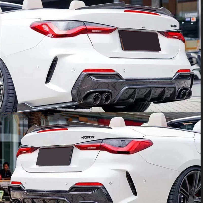 جناح سبويلر خلفي لسيارات BMW G23 430i M440i G83 M4 قابل للتحويل 2020 2021 2022 2023 2024 جناح المصد الخلفي الأسود اللامع