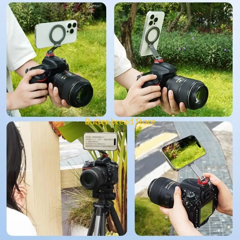 W89C Multiple Device Foldable Phone Clamp with 1/4 Cold Shoe Port And Panoramic Joint