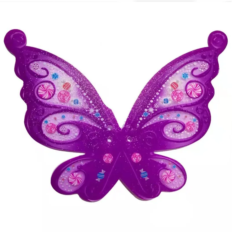 5Pcs Angel Glitter Wings Butterfly Angel Jewelry Doll Accessories PVC Butterfly Wings Mermaid Fairy Dress Up Accessories