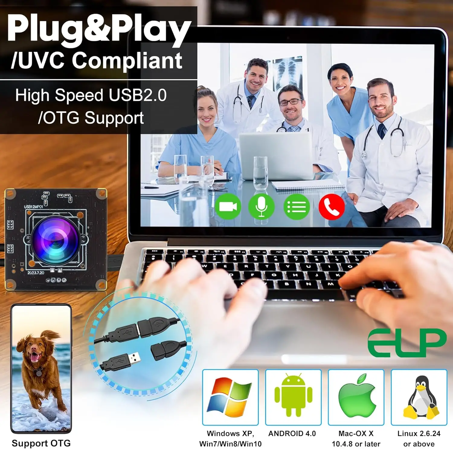 ELP 12MP Fisheye USB Camera High Speed 1080P 120FPS Industrial Wide Angle Camera Module With 170 Degree Lens Sony IMX577 Webcam