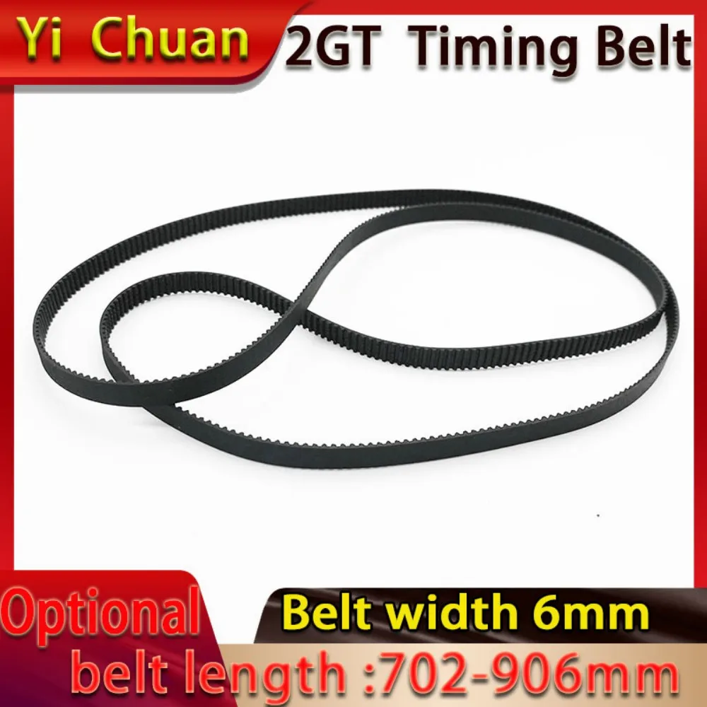 

2GT Rubber Annular Synchronous Belt Width 6mm Belt Perimeter：702-906mm GT2 Tooth Pitch 2mm 3D Printer Accessories Closed Belt 2M