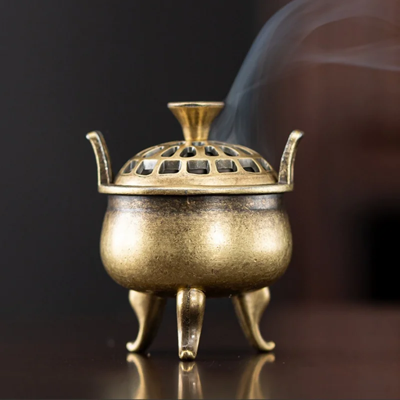 New Alloy Camel Incense Burner Hollow Out Four Legged Stick Holder Mini Sandalwood Censer Home Decoration