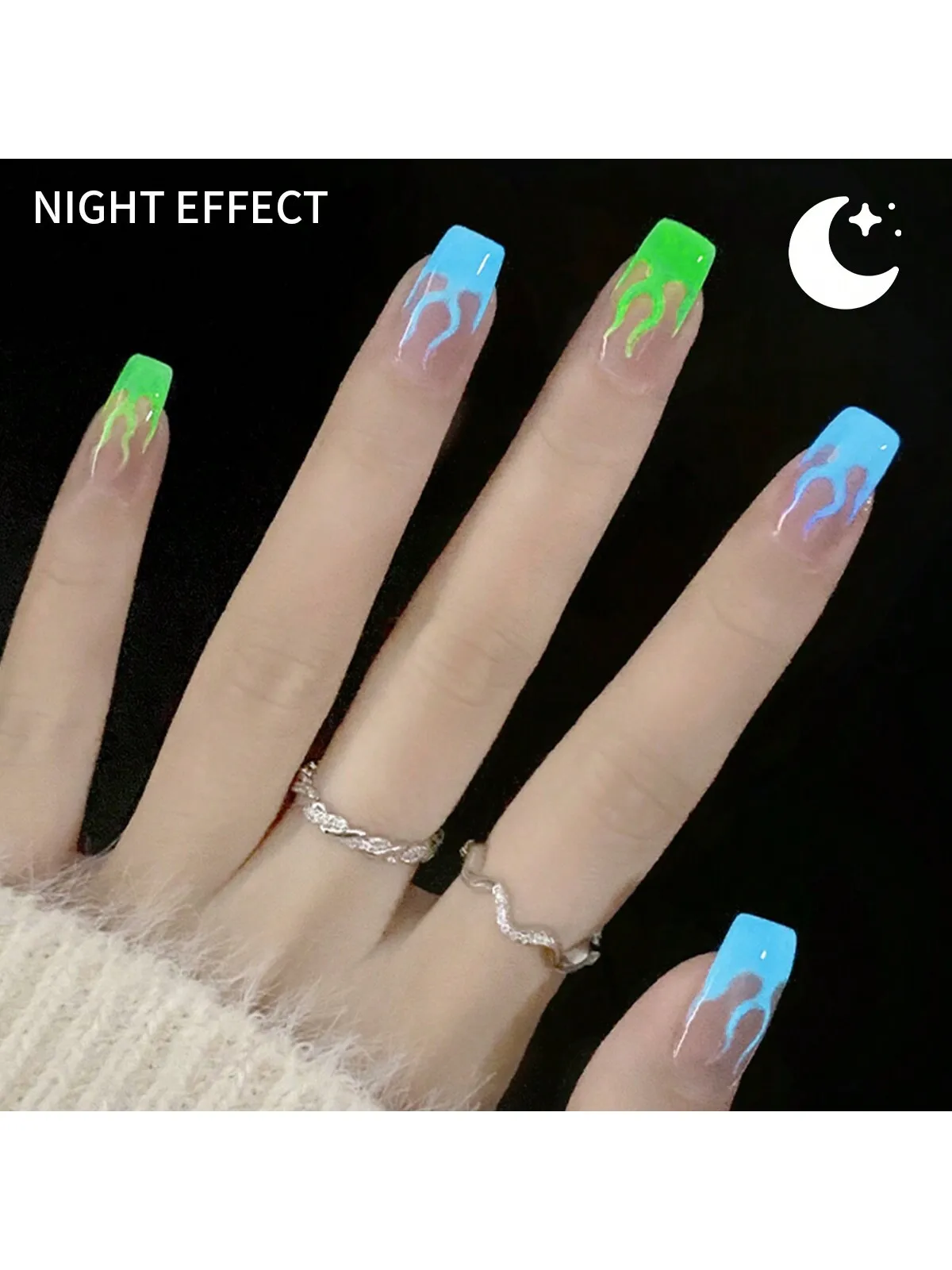 3 قطع 15 مل طلاء أظافر جل متوهج في الظلام - معطف علوي مضيء لصالونات التجميل المنزلية والأظافر DIY - يدوم طويلاً ومتين #4