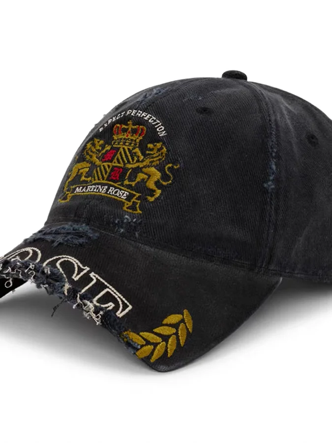 martine-rose-black-vintage-baseball-cap-unisex-adjustable-cotton-hat-with-embroidery-and-print-duckbill-cap-for-men-and-women