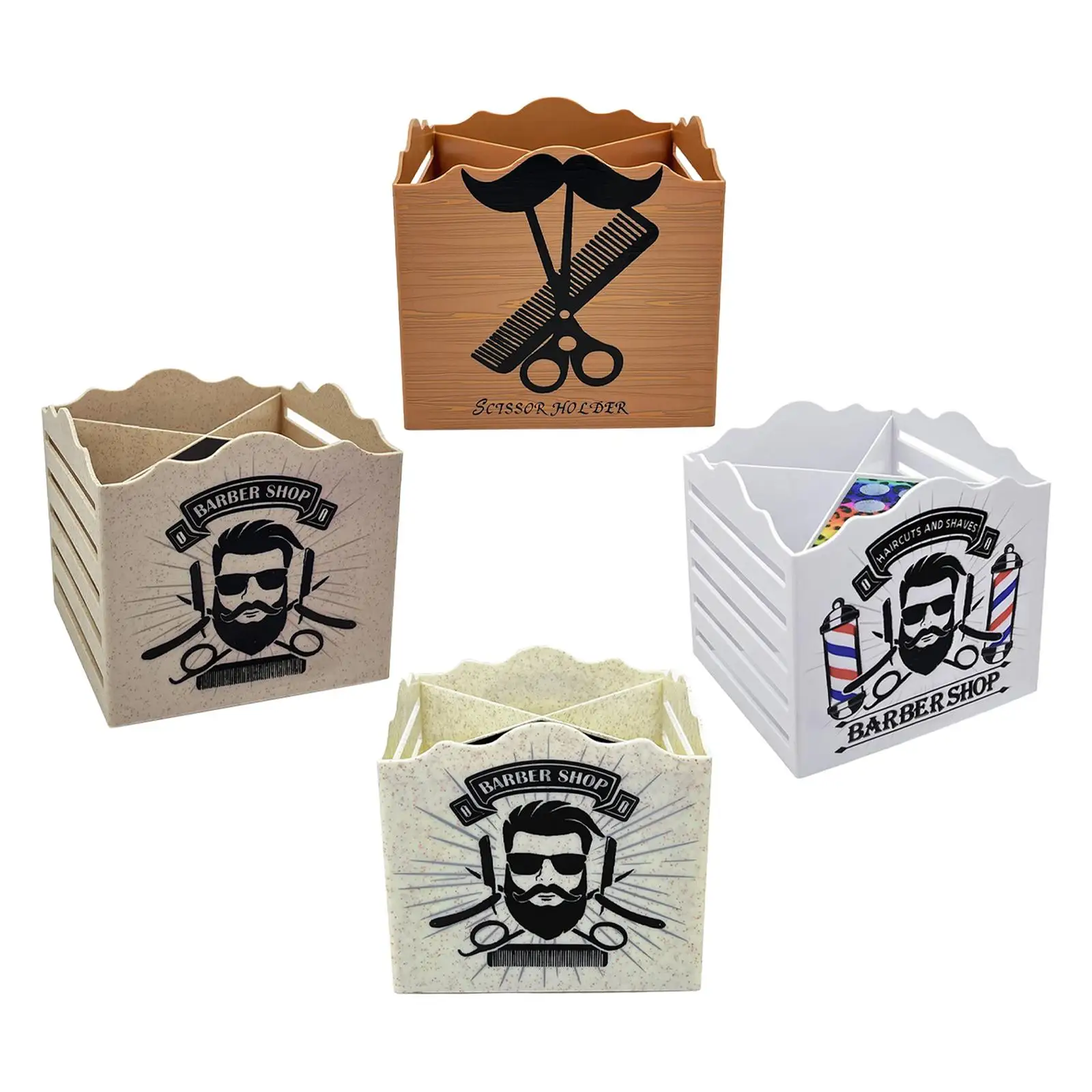 Suporte de tesoura de barbeiro, caixa de tesoura, pentes, clipes, suporte de cabeleireiro, suporte para clipes, escovas de penteado, pentes