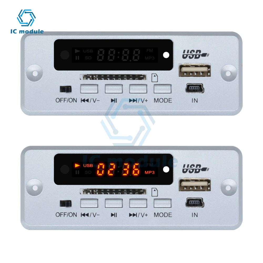 5V MP3 Bluetooth Decoder Board 2*3W Amplifier Module with Radio FM SD USB Radio Audio Module MP3 /WMA / WAV / FLAC / APE