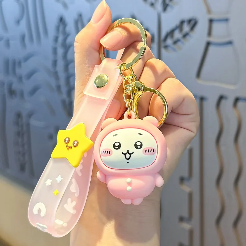 Cute Chiikawa Cartoon Keyring for Child Women Backpack Schoolbag Charms Decoration New Year Gifts for Children