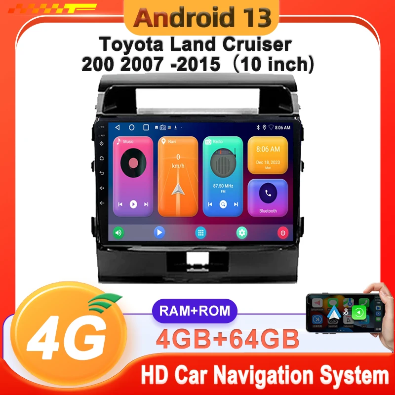 

Car Radio For Toyota Land Cruiser 11 200 2007-2015 Stereo HeadUnit Touch Screen Multimedia Player Wifi DVD Dash Cam No 2din DVD