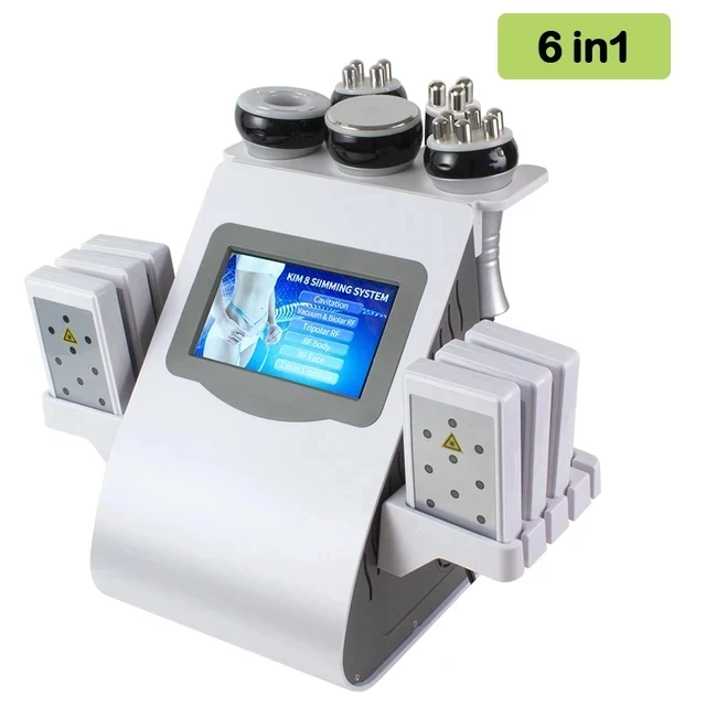 40K 6 In 1 Lipolaser Cavitation Machine Rf Skin Lifting Radio Frequency Skin Tightening Lipocavitation Fat Burner Body Slimming