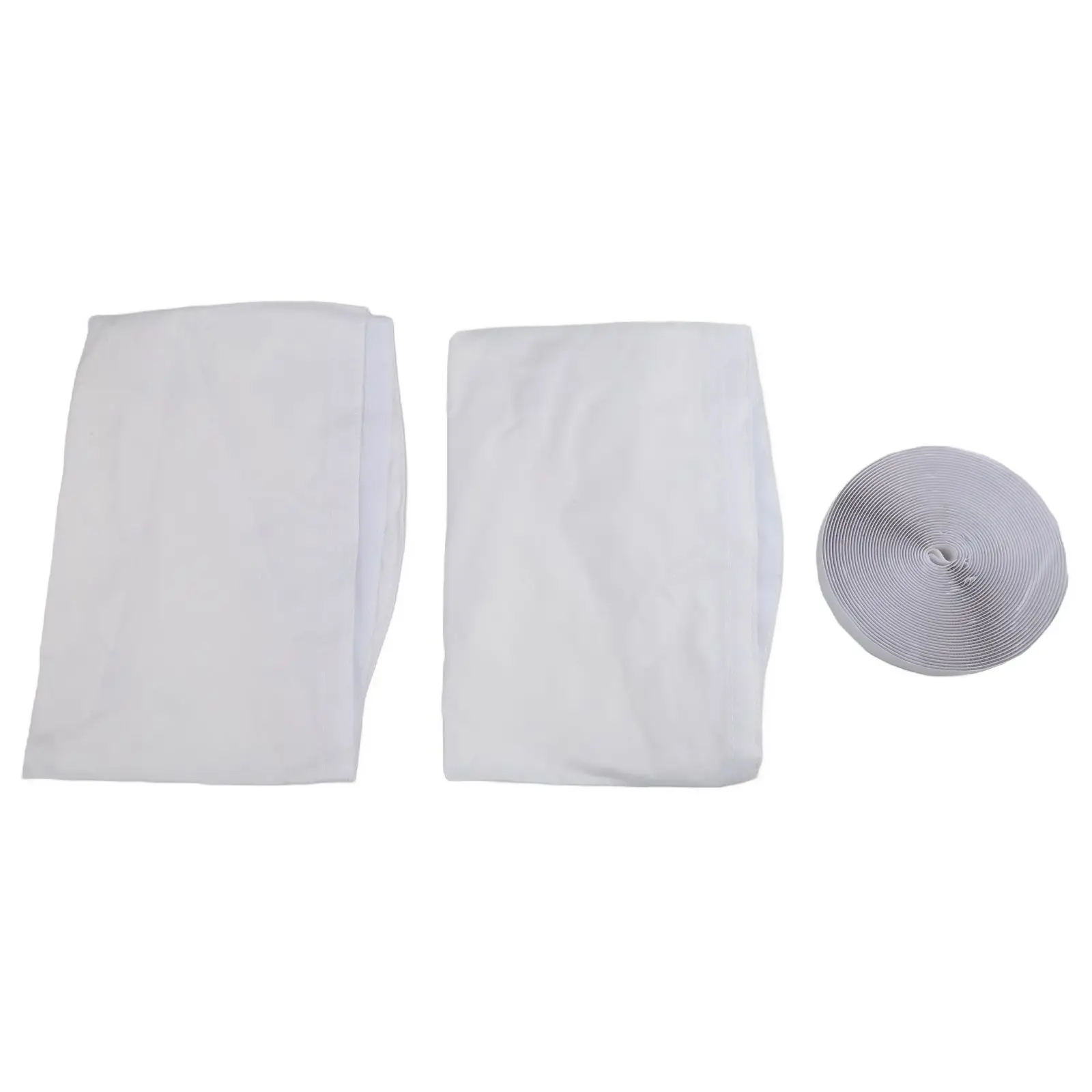 Silver Portable Air Conditioner Seal Kit 190x230cm Thickened Polyester With Zipper For Single Dual Hose AC Units For Exhaust