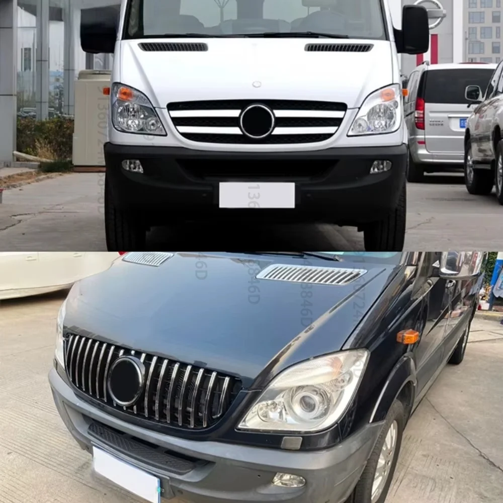 

Front Radiator Grille for Mercedes Sprinter W906 2009-2017,Gloss Black ABS Grill Replacement,Car Exterior Modification Parts