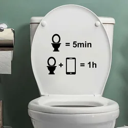 Self-adhesive Warning Paste for Toilet Stickers And Funny Toilet Decoration Creative Black Logo Self Adhesive Home Decoration
