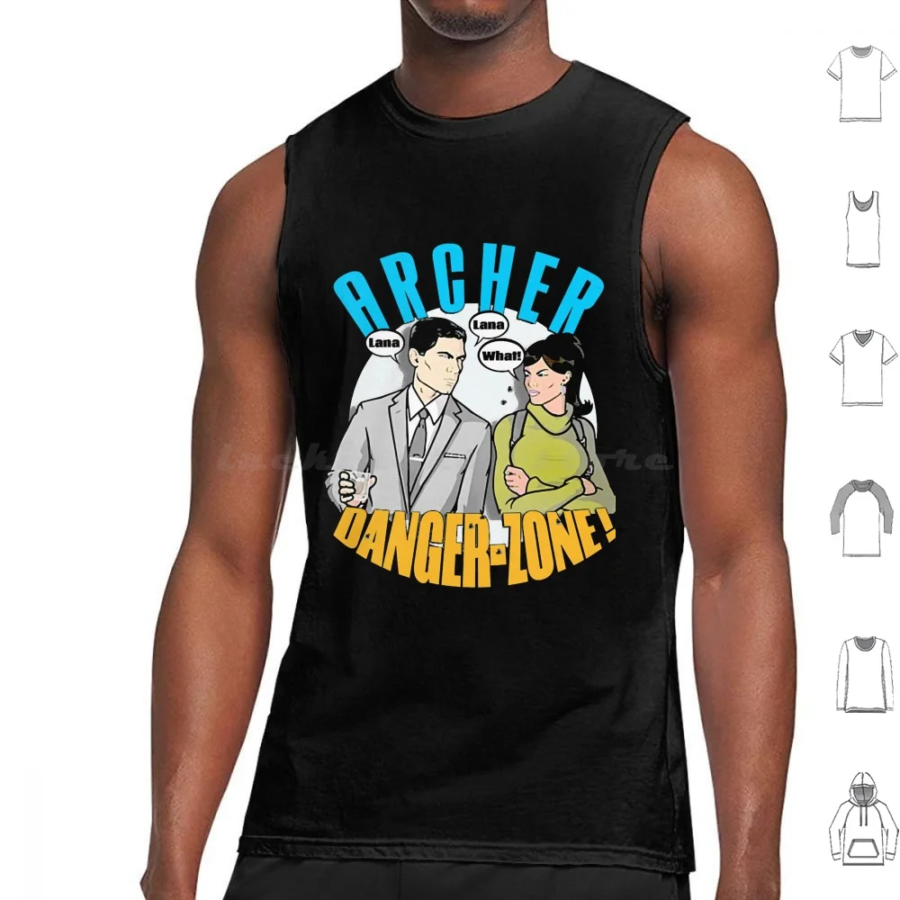 Danger Zone! Tank Tops Print Cotton Danger Zone Sterling Lana Sterling Danger Funny Fx Zone Tv Show Cyril Lana Pam Secret