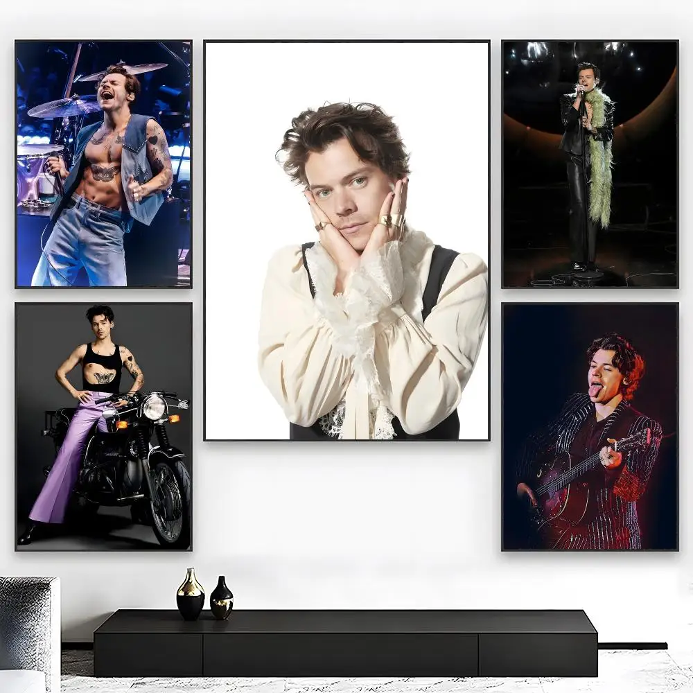 British Singer H-Harry Styles Poster Wall art print art suitable for living room bedroom bar parlor home decor gift