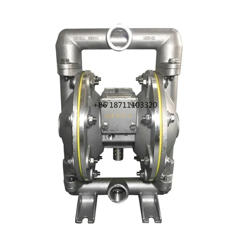 DN25 1'' Stainless Steel Pump OVELL Air-driven Diaphragm Gasoline Water Pump for sending oil and corrosive liquid