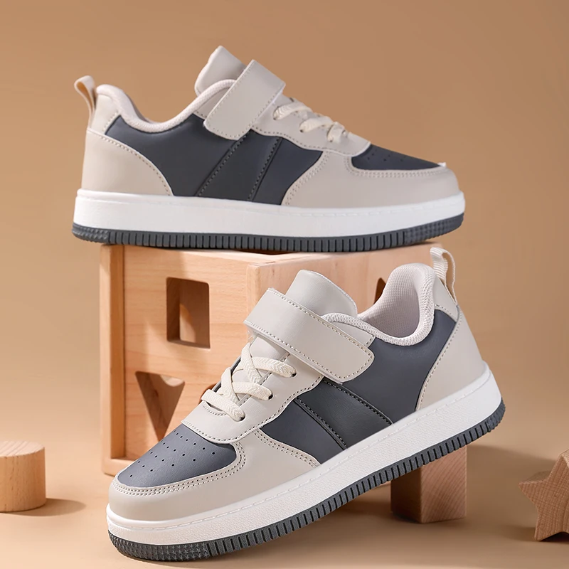 

A pair of children's four-season leather panel shoes, comfortable and wear-resistant casual shoes, sizes 28-37,HML-110-2