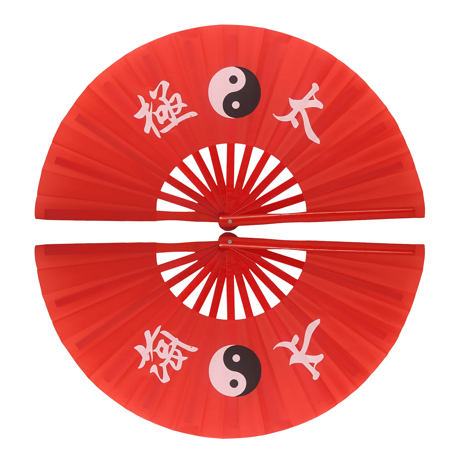 Folding Hand Fan Chinese Kung Fu Tai Chi Fan Nylon-Cloth Bamboo Fans For Performance Dance Decorations Martial Arts Plum blossom