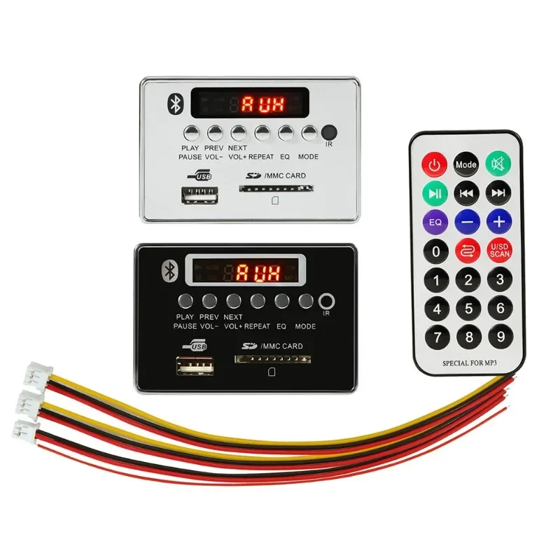 

Bluetooth 5.0 MP3 Decoder Decoding Board Module 5V 12V Car USB MP3 Player WAV TF Card Slot / USB / FM Remote Board Module