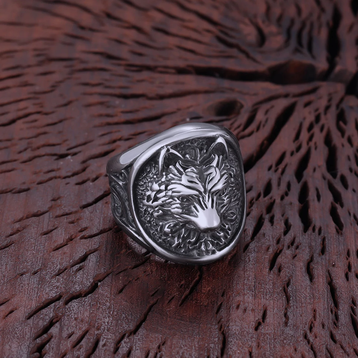 Gothic Punk Hip Hop Wolf Head Ring Quality Handmade Stainless Steel Never Fade Biker Party Club Finger Jewelry