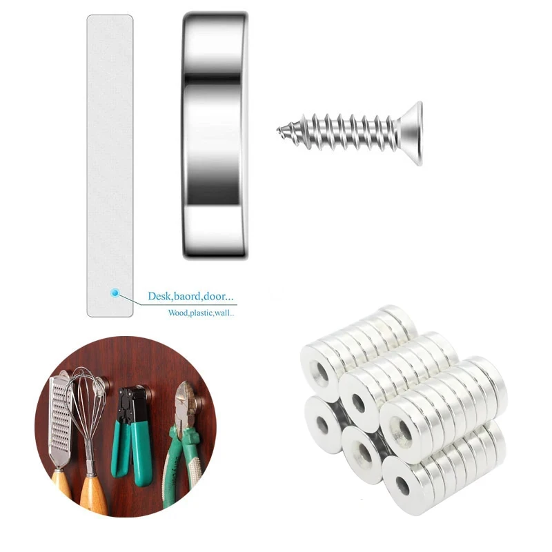 20x3 Hole 5mm Neodymium Magnet 20mm X 3mm Hole 5mm NdFeB N52 Round Super Powerful Strong Permanent Magnetic Imanes Disc For DIY