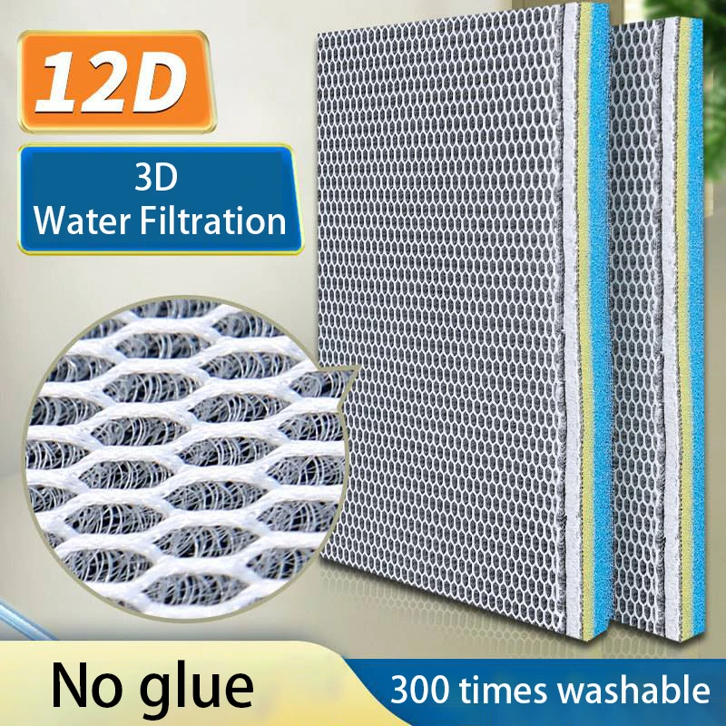 

12-layers Aquarium Filter Biochemical Sponge Fish Tank Filter Media High-density Pond External Filter Cotton Skimmer Accessories