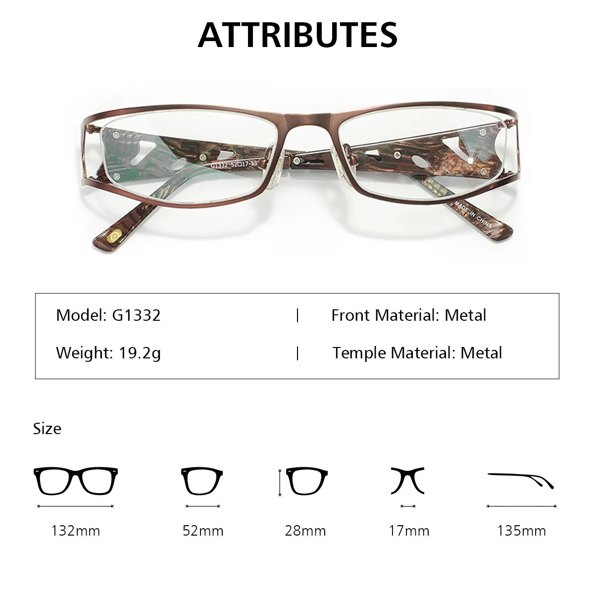 Vintage Metal Men Women Rectangle Glasses Frame Medium Full Rim Spectacle For Optical Prescription Myopia progressive Lenses