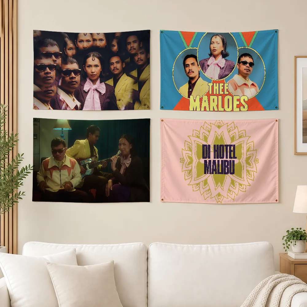 Thee Marloes Di Hotel Malibu Flag Durable Outdoor Decoration Indoor Design Patio Festive Classic Pole Wall Room Banner