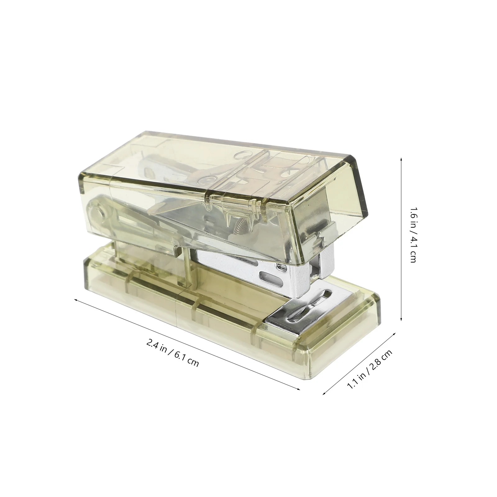 1 Juego de grapadora transparente de moda, organizador de escritorio profesional portátil para oficina, hogar, escuela, estudiantes