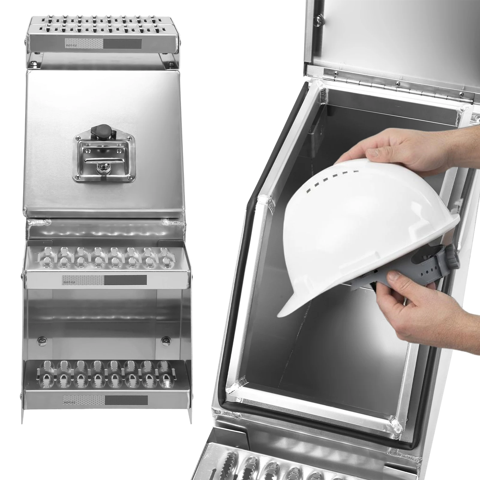 

Ящик для инструментов на борт грузовика 12/18 дюймов, алюминиевый, боковое крепление, всепогодный, запираемый, для Peterbilt, Kenworth, Freightliner и других моделей