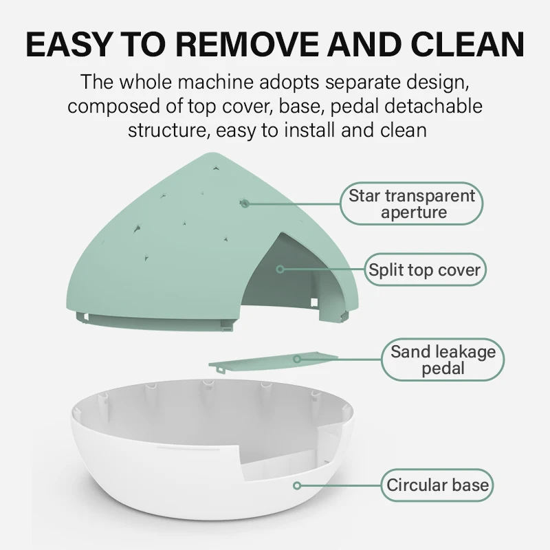 large portable automatic Enclosed Smart Cat Litter Toilet Furniture auto smart intelligent self cleaning cat litter box