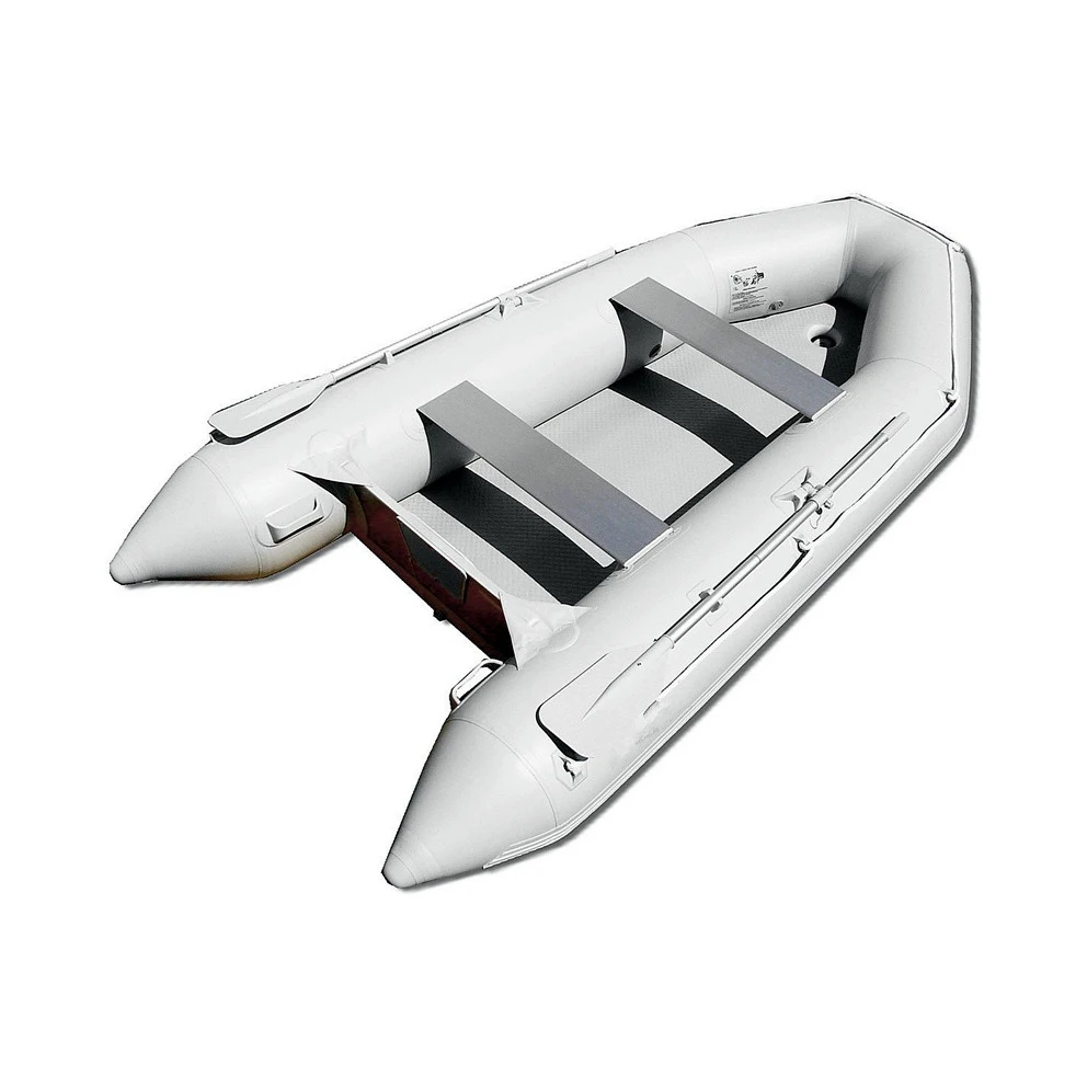 Heavy Duty PVC Inflatable Dinghy Aluminum Floor 2-4 Person Boat For Lake River Micro Wave Rescue & Water Sports