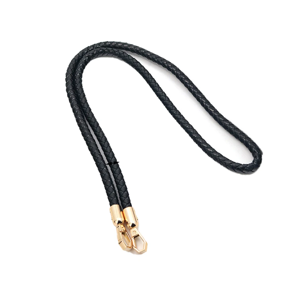 Fashion Black Braided Bag Strap Women Shoudler Bag Strap DIY Replacement Handles For Handbag Bag accessories With Alloy Buckle