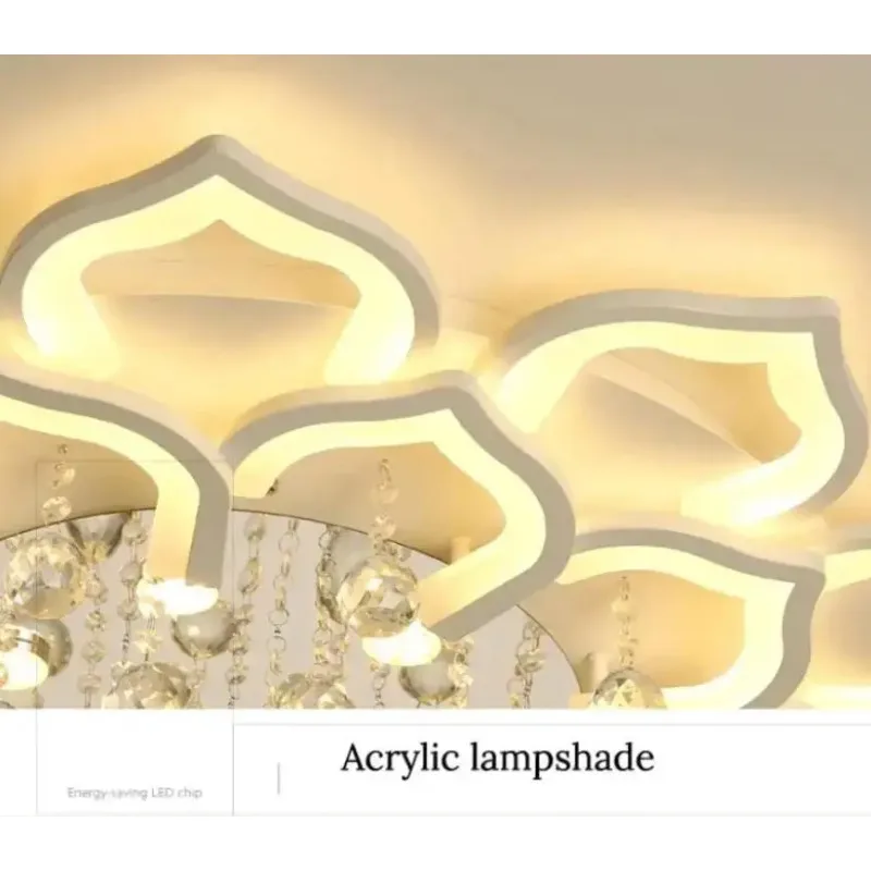 Modern White Acrylic Chandelier Lights For Living Room Bedroom remote control Led indoor Lamp Home dimmable Lighting Fixtures de