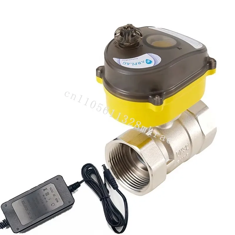 

New stainless steel electric ball valve 2-way water valve, with power adapter to automatically return to set the electric valve