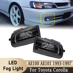 For Toyota Corolla AE100 AE101 1993-1997 Front Left & Right  LED Fog Lights White DRL Daytime Running Light Driving Lamps