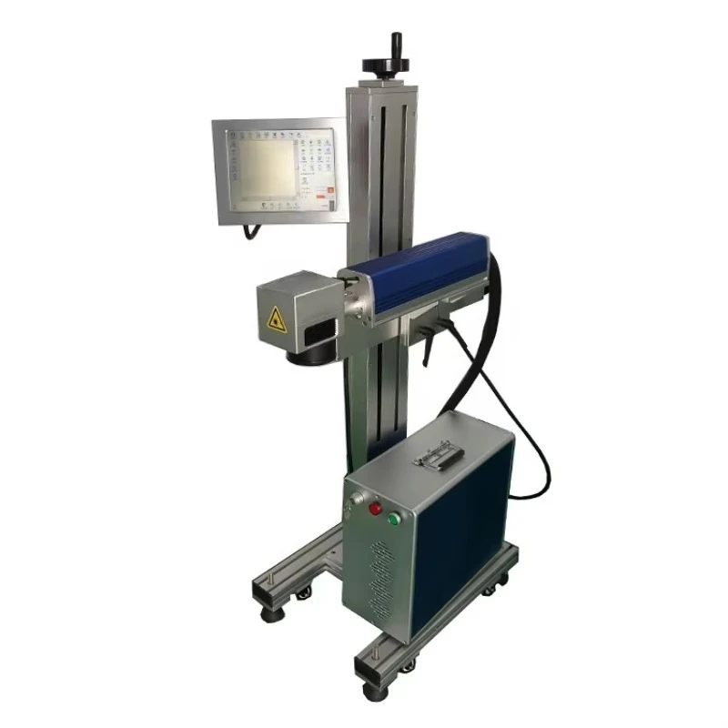No Consumable 20W 30W 50W 100W Online Flying Fiber Marking Machine for PE Pipe Plastic Wire Cable Marking PVC