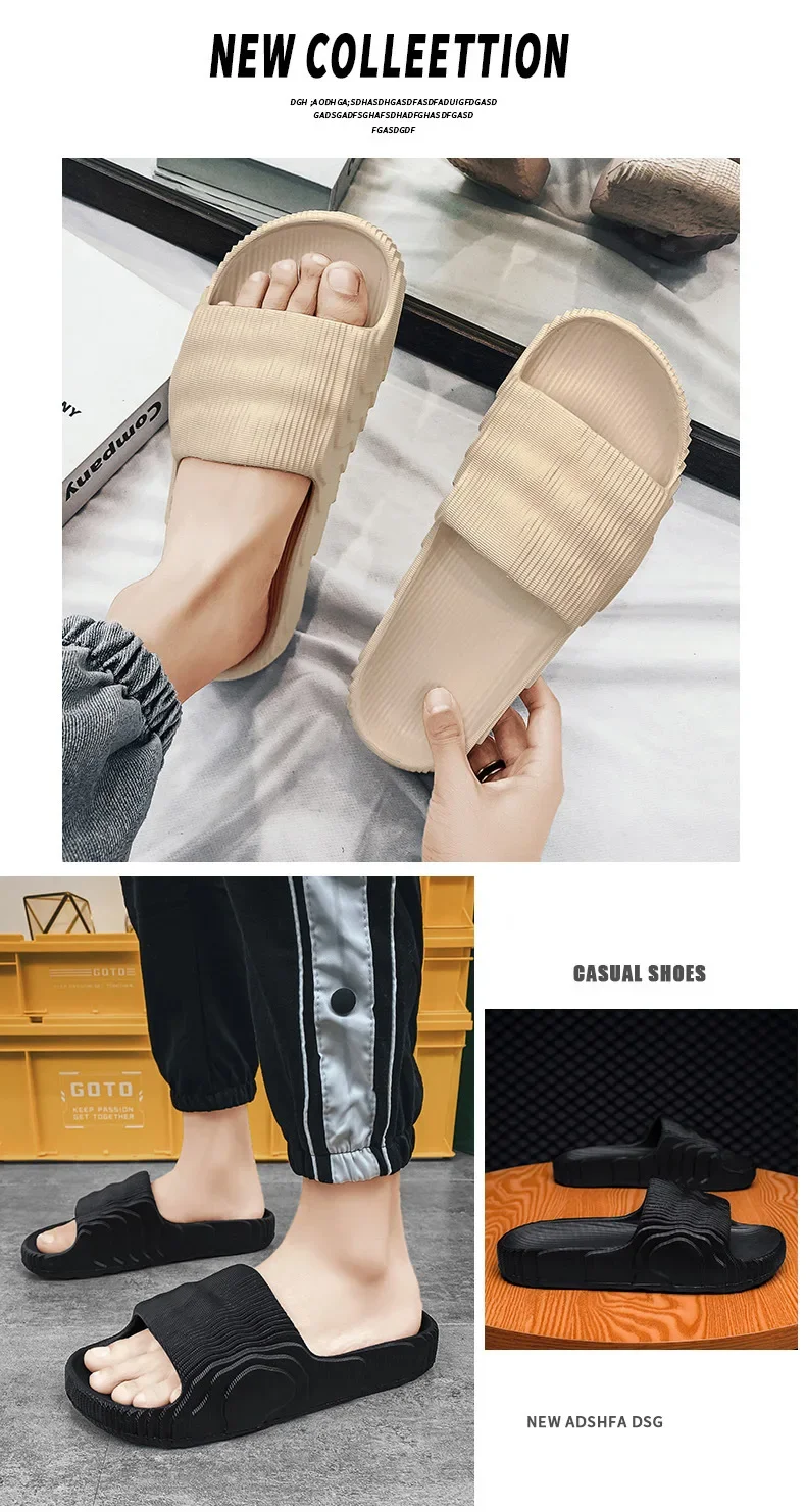 Zapatillas de interior y exterior para hombre y mujer, zapatos de plataforma de verano, suaves, antideslizantes, de EVA, para parejas, para baño, playa, sandalias de ocio