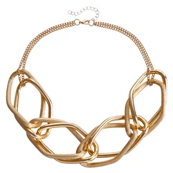 Geometric Personality Exaggerated Chain Hip Hop Trendy Necklace Women's Fashion Cool Thick Chain Collars Gold Color Necklaces