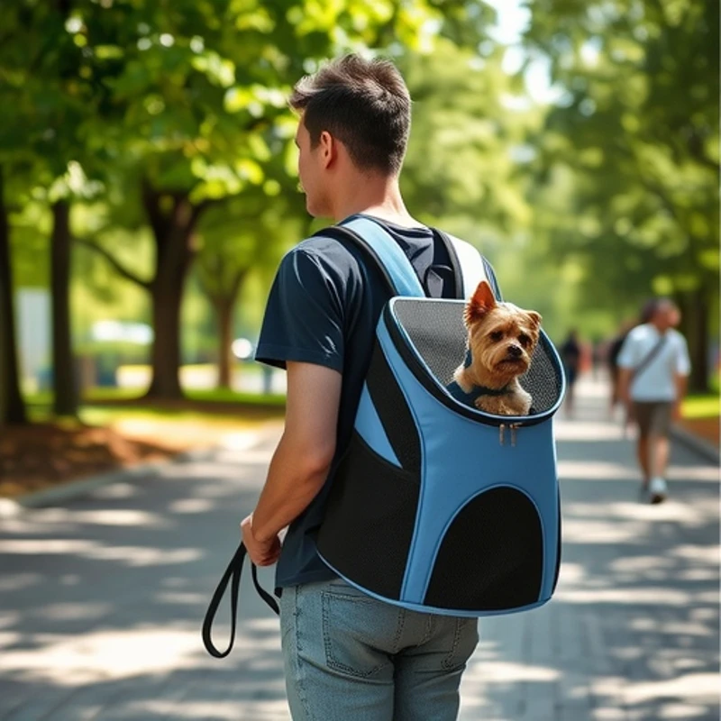 

Удобный рюкзак-переноска для домашних животных для маленьких кошек и собак, трехсторонняя сетчатая вентилируемая дизайнерская дышащая сумка для путешествий и активного отдыха, новинка 2023