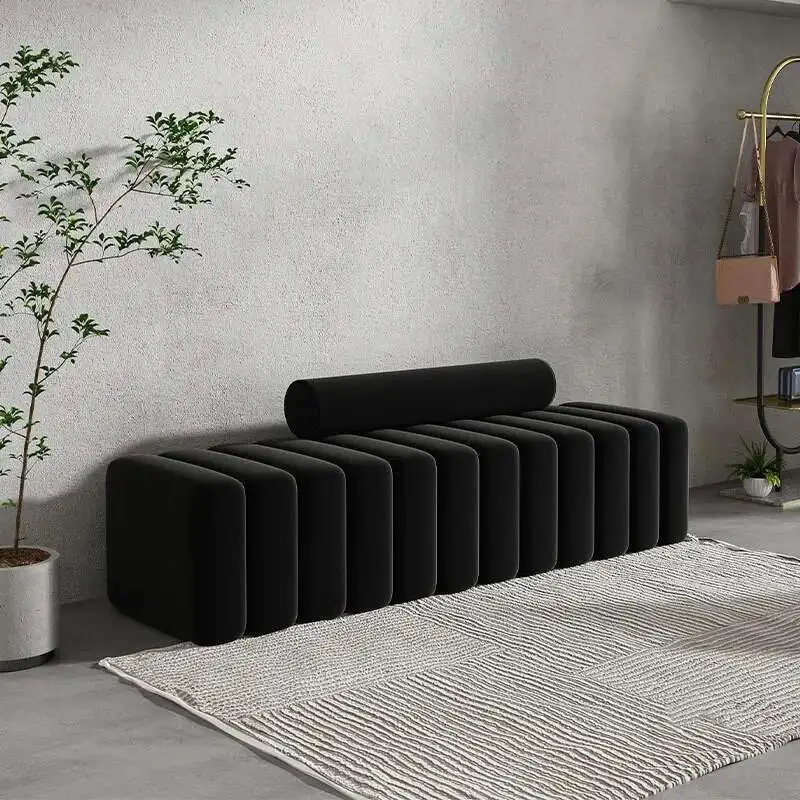 French Creative Shoe-changing Stool Household Sofa Stools Light Luxury High-end Sense Living Room Furniture Entrance Ottomans image 3