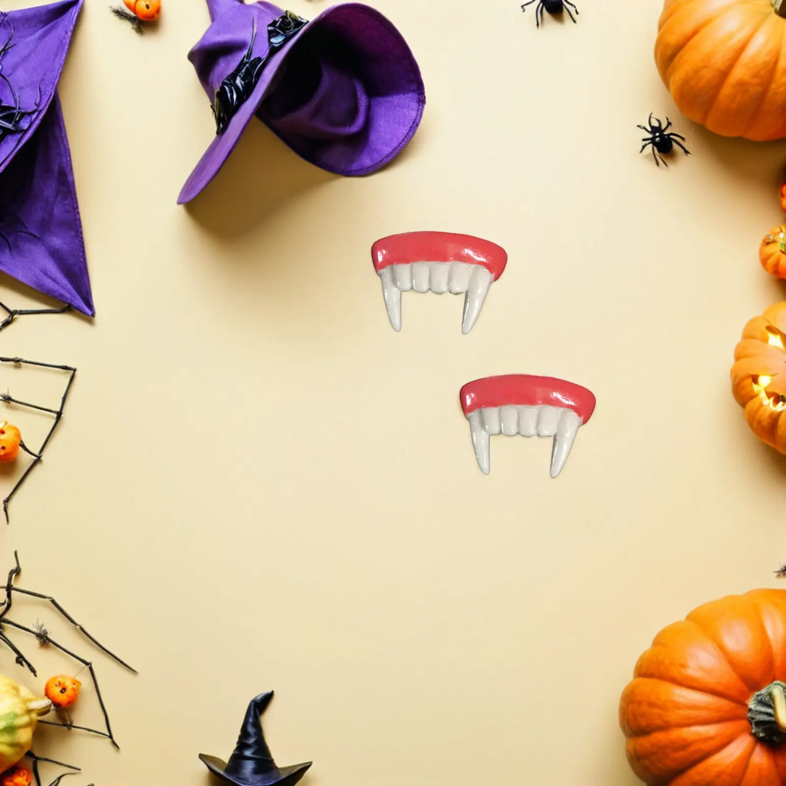 

4Pcs Fake Vampire Teeth Realistic Fang Caps Halloween Costume Scary Gothic Party Roleplay Accessories Kids Vampire Fangs