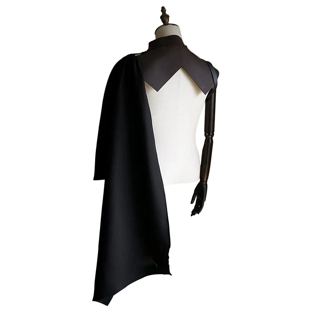 Fantasia Medieval Men Cosplay Shawl Half Cloak Renaissance Disfraz Costume Accessory Retro Shoulder Cape Halloween Carnival Prop